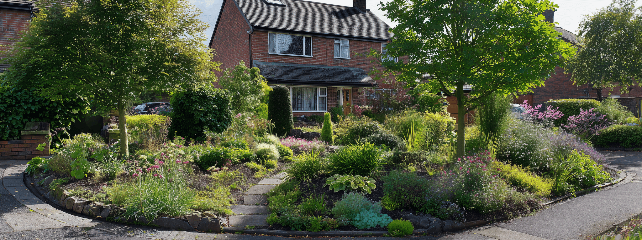 Front Garden Garden Planting Job In Heaton Moor – turfing in Stockport