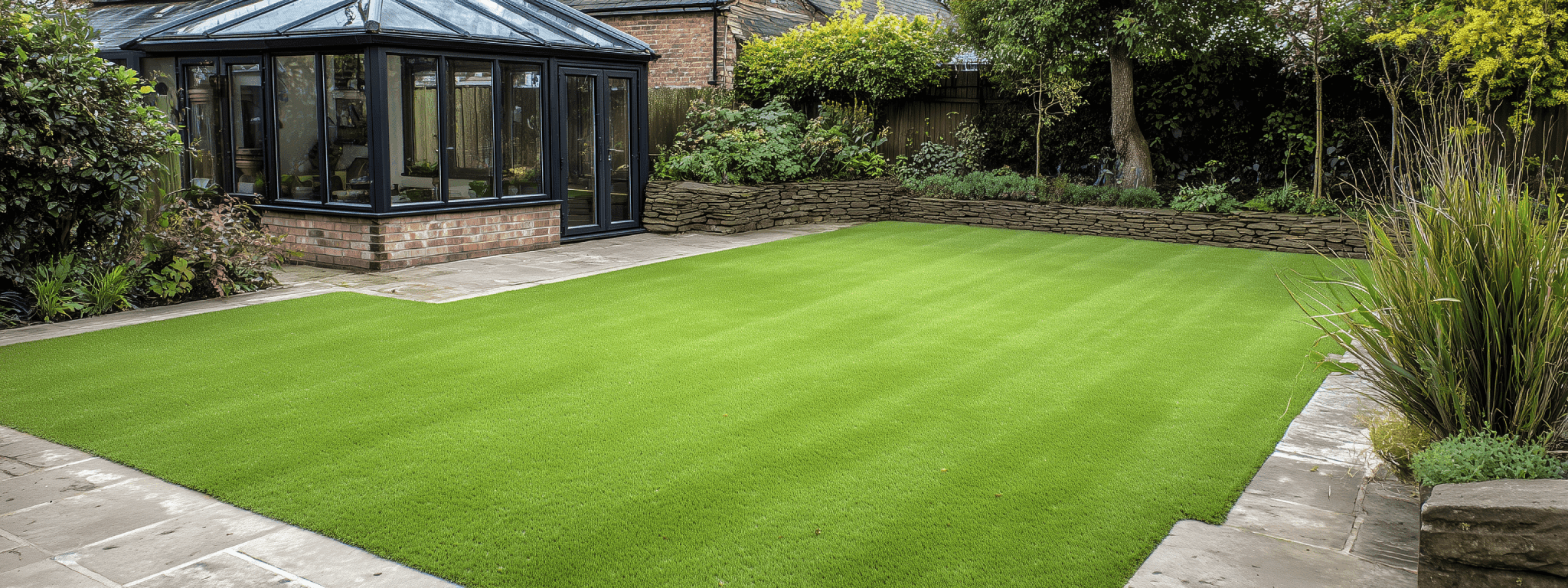 Rear Garden New Turf Job In Cheadle Hulme – turfing in Stockport