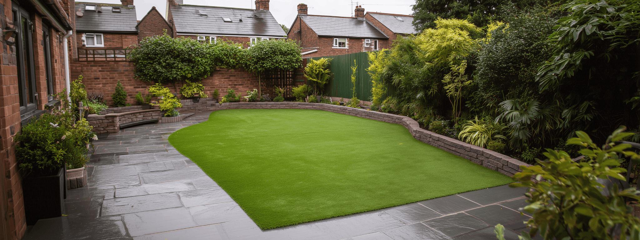 Rear Garden New Turf Job In Disley – turfing in Stockport